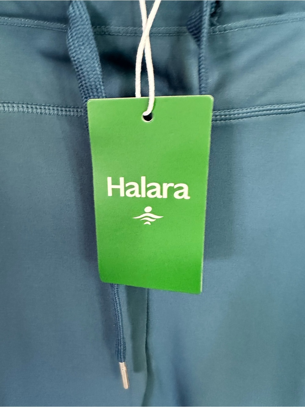 NWT HALARA Women’s Teal Drawstring Active Joggers Large Comfy - Picture 2 of 7